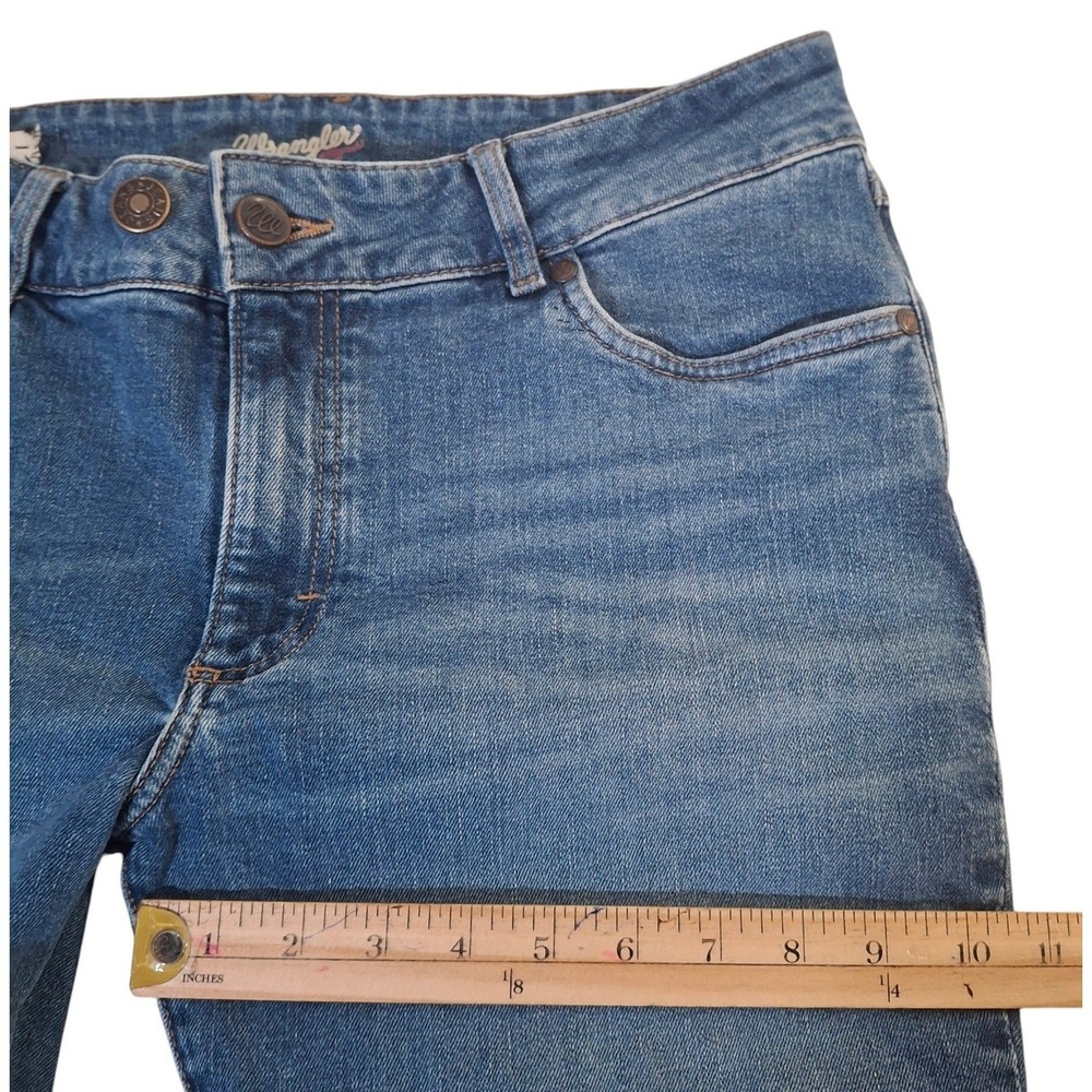 Wrangler Retro Flare Leg Jeans 33x32 Medium Wash Adjustable Waist Stretch - Picture 11 of 11